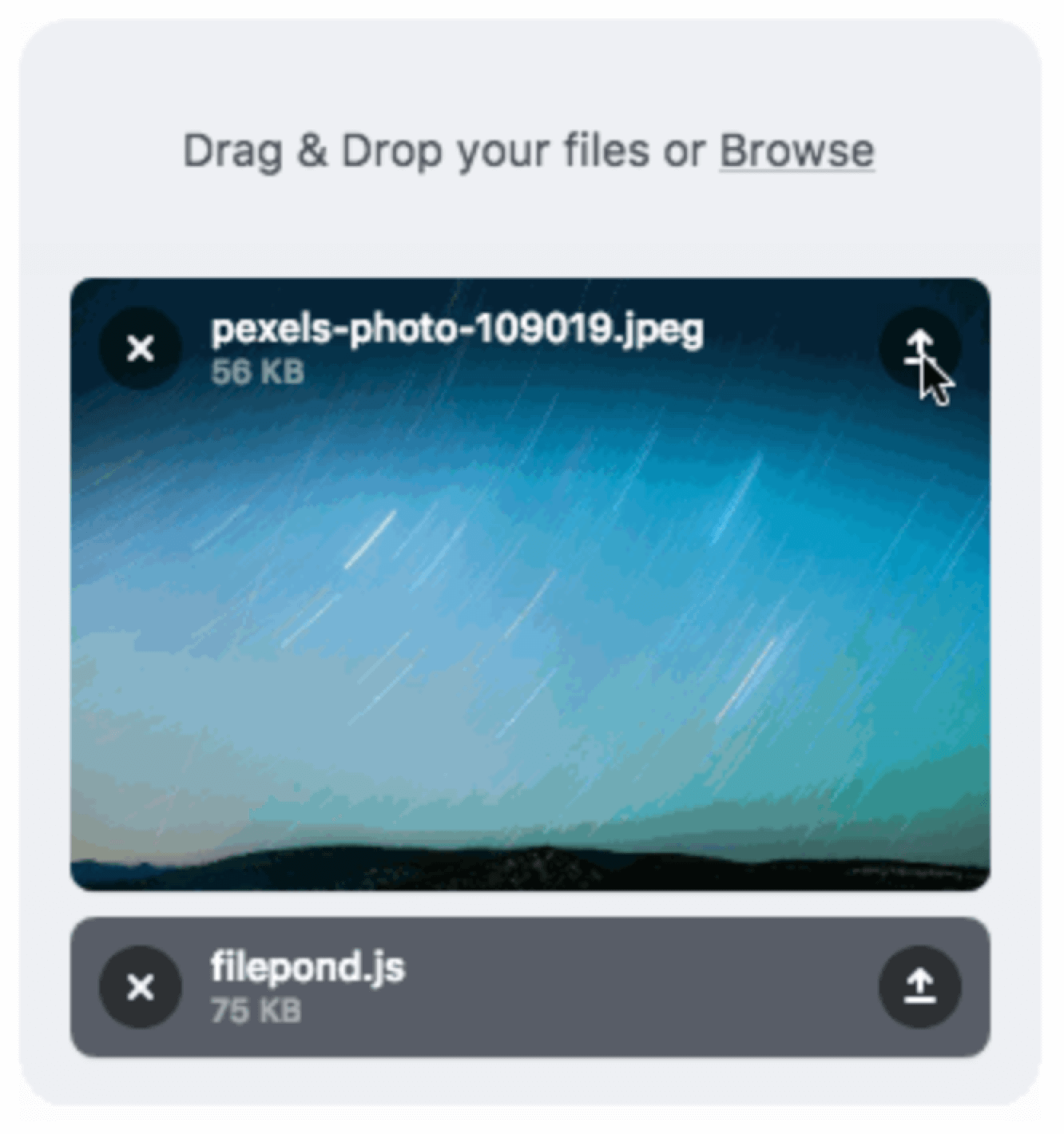 Filepond Examples 基于Tus协议的文件上传流程 - Food-Billboard